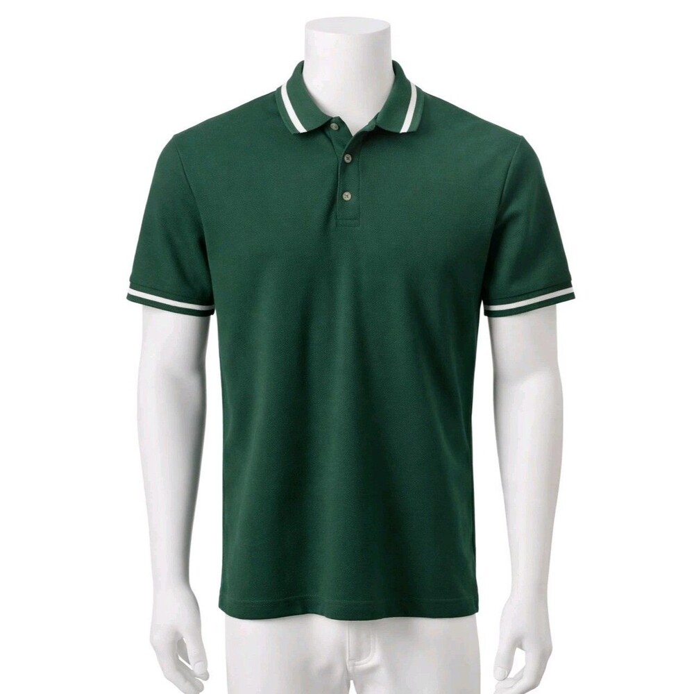 VTG Hartwell Sports Green Polo Shirt | Men’s Medium | 90s Retro Short Sleeve Cas